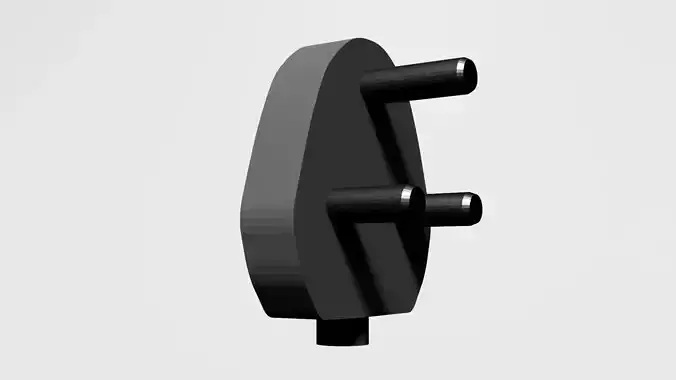 3 pin Plug free 3D model | CGTrader