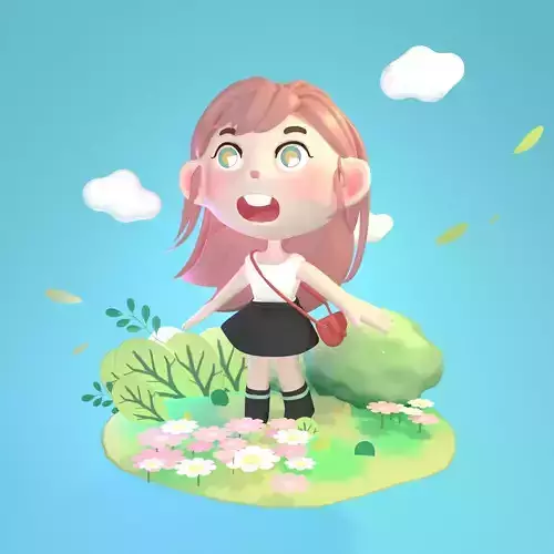 Little Girl Character Illustration