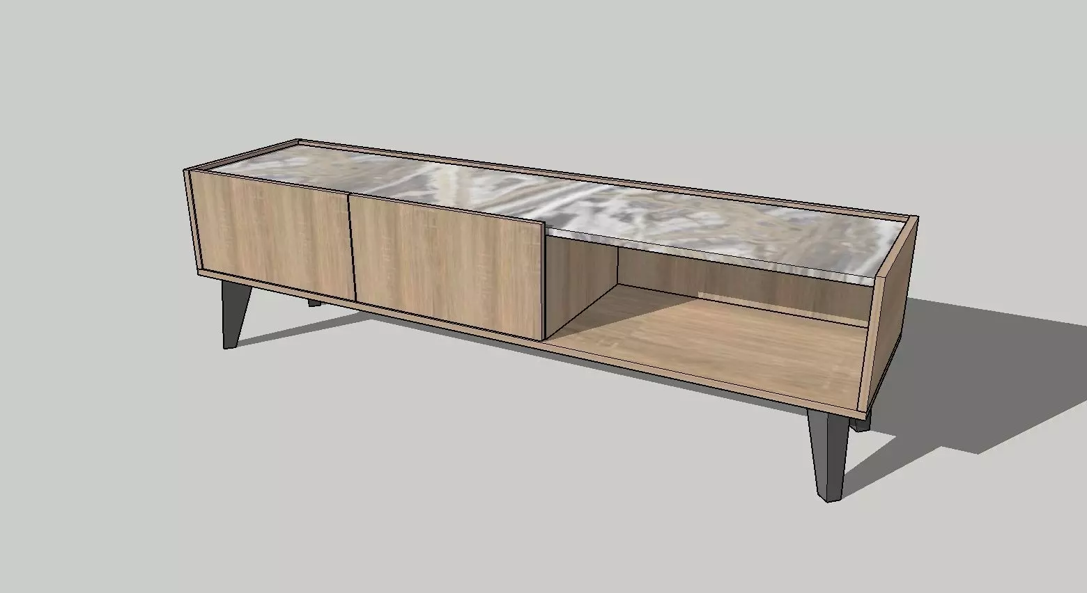 TV Stand 3D model_0