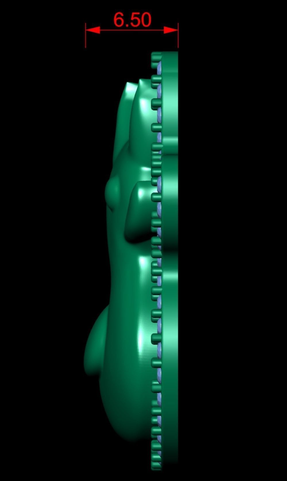 Duck With Horns Diamond Pendant  3D print model_7