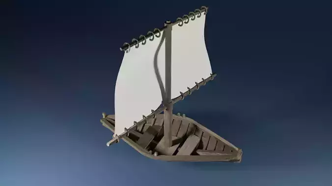 Sailboat with a rectangle mast