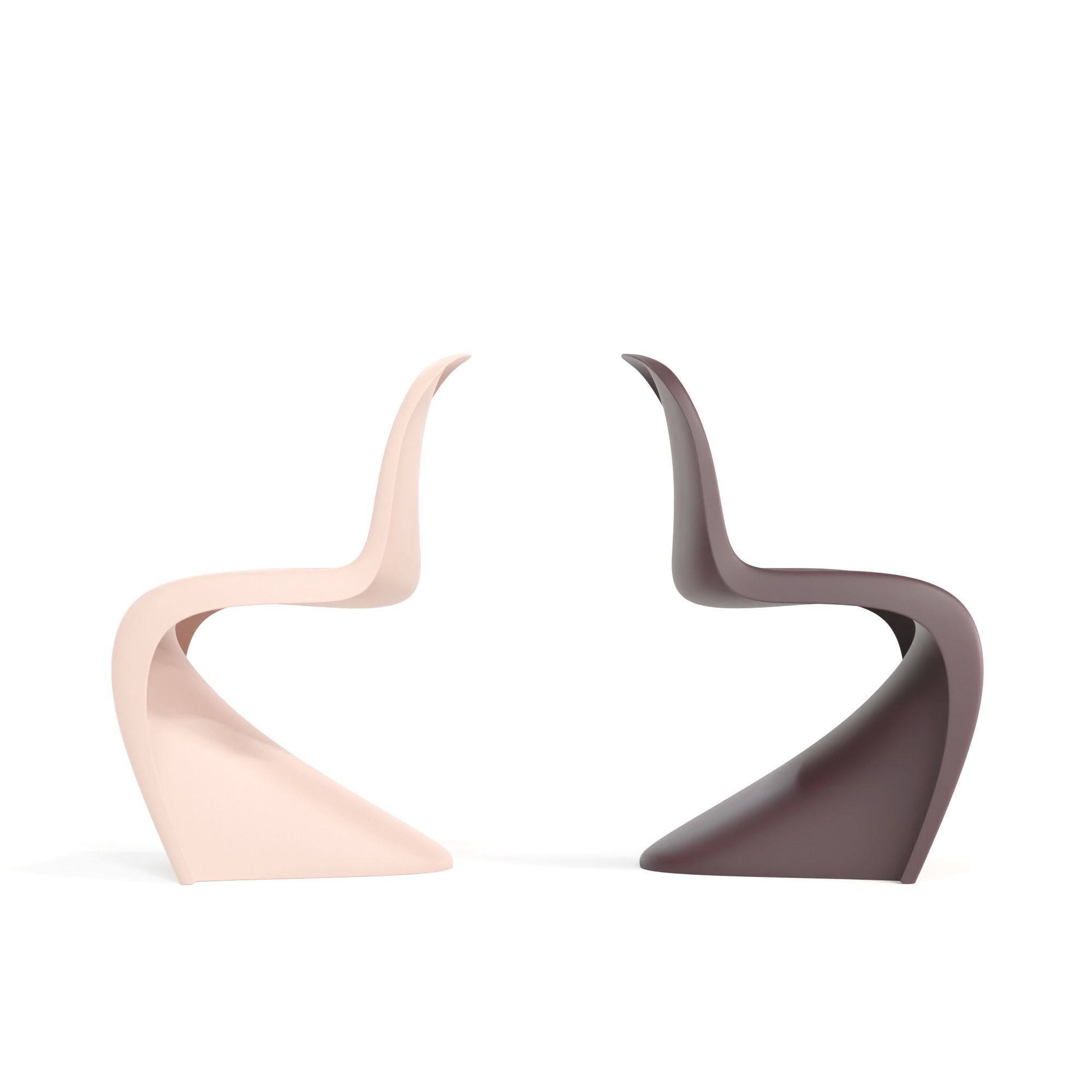 Panton Chair - All colors set 3D model_2