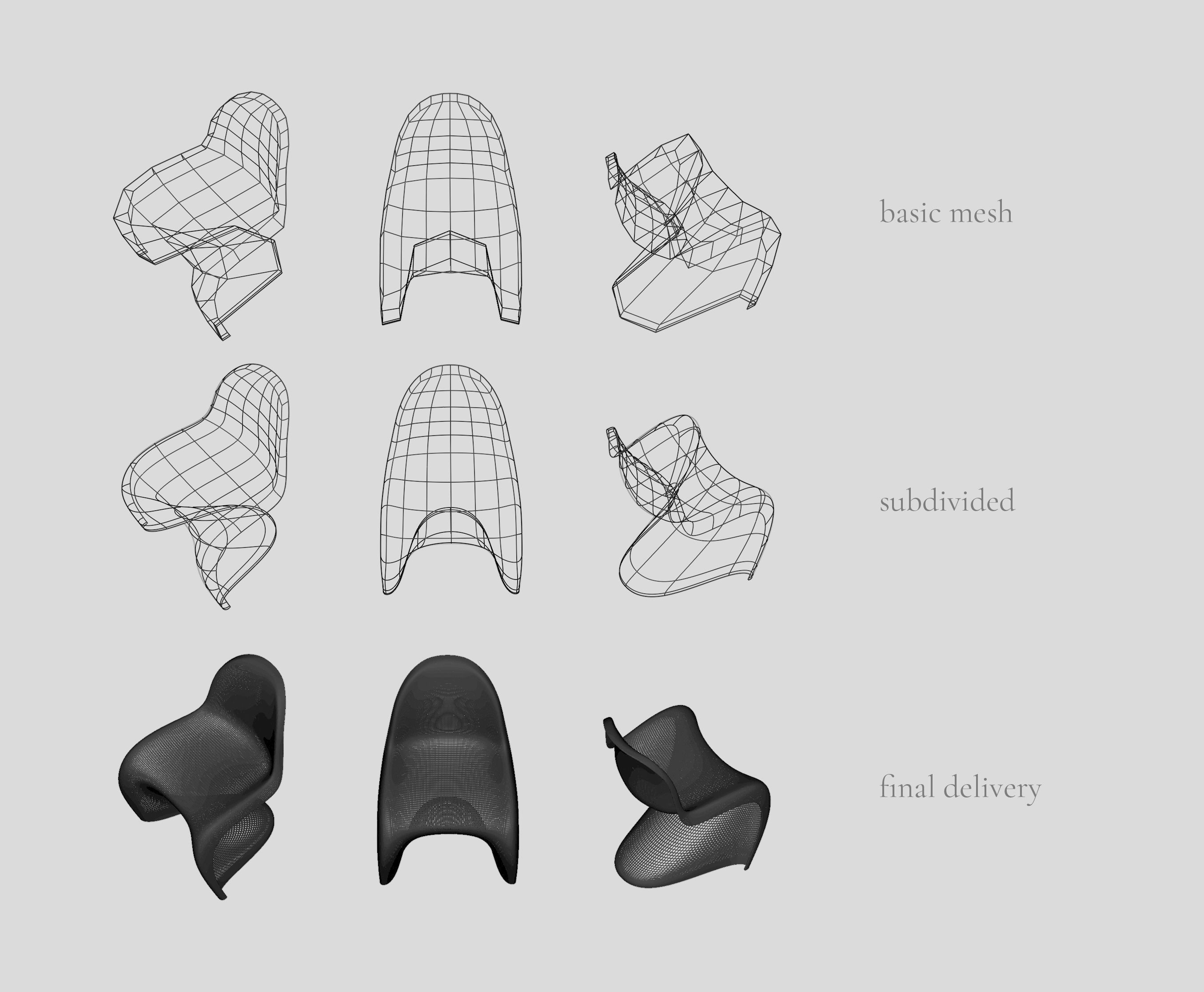 Panton Chair - All colors set 3D model_5