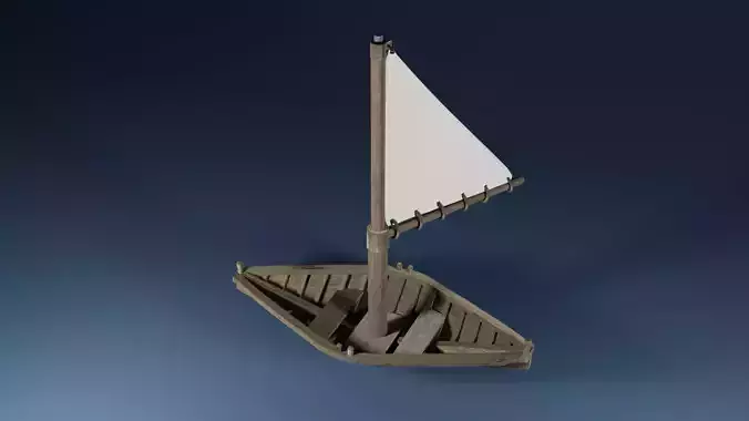 Sailboat with a triangle mast