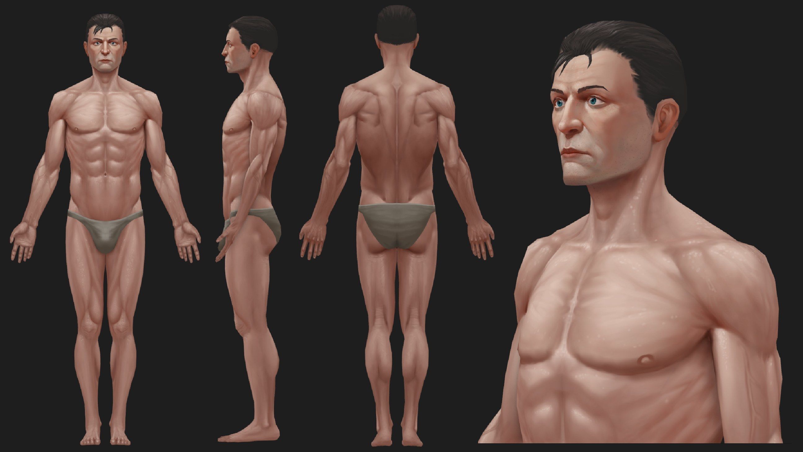 Hand Painted Anatomy model Low-poly 3D model_41