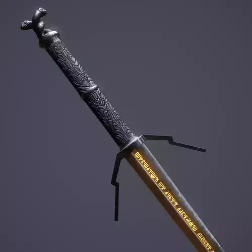 AAA Silver Sword  And Scabbard