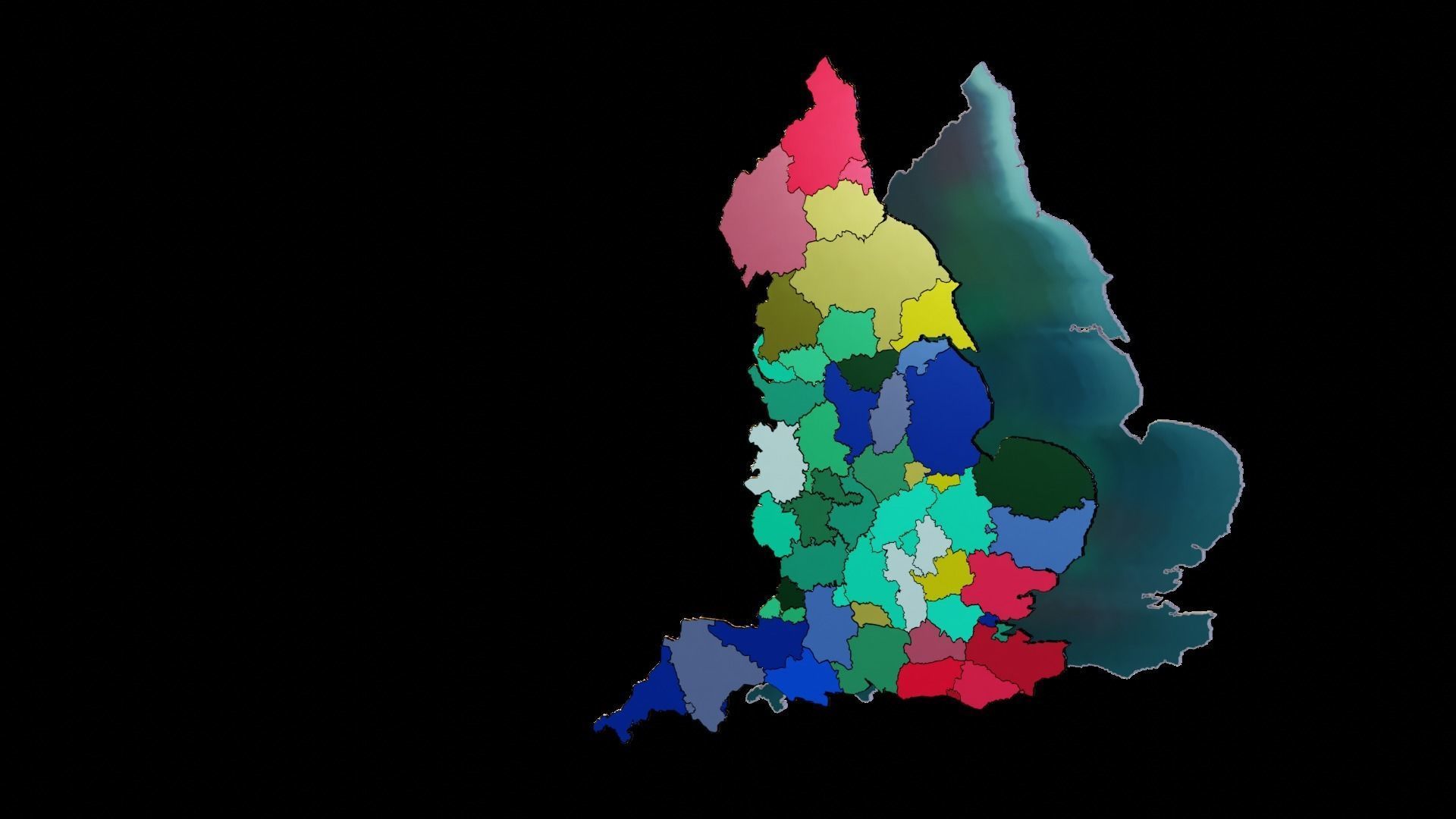 ENGLAND POLITICAL MAP LAYOUT Low-poly 3D model_19