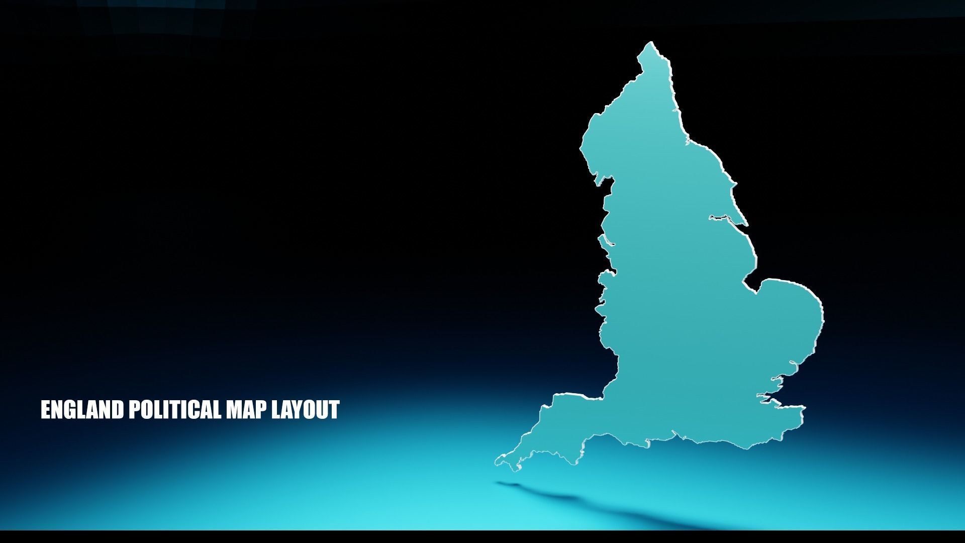 ENGLAND POLITICAL MAP LAYOUT Low-poly 3D model_16