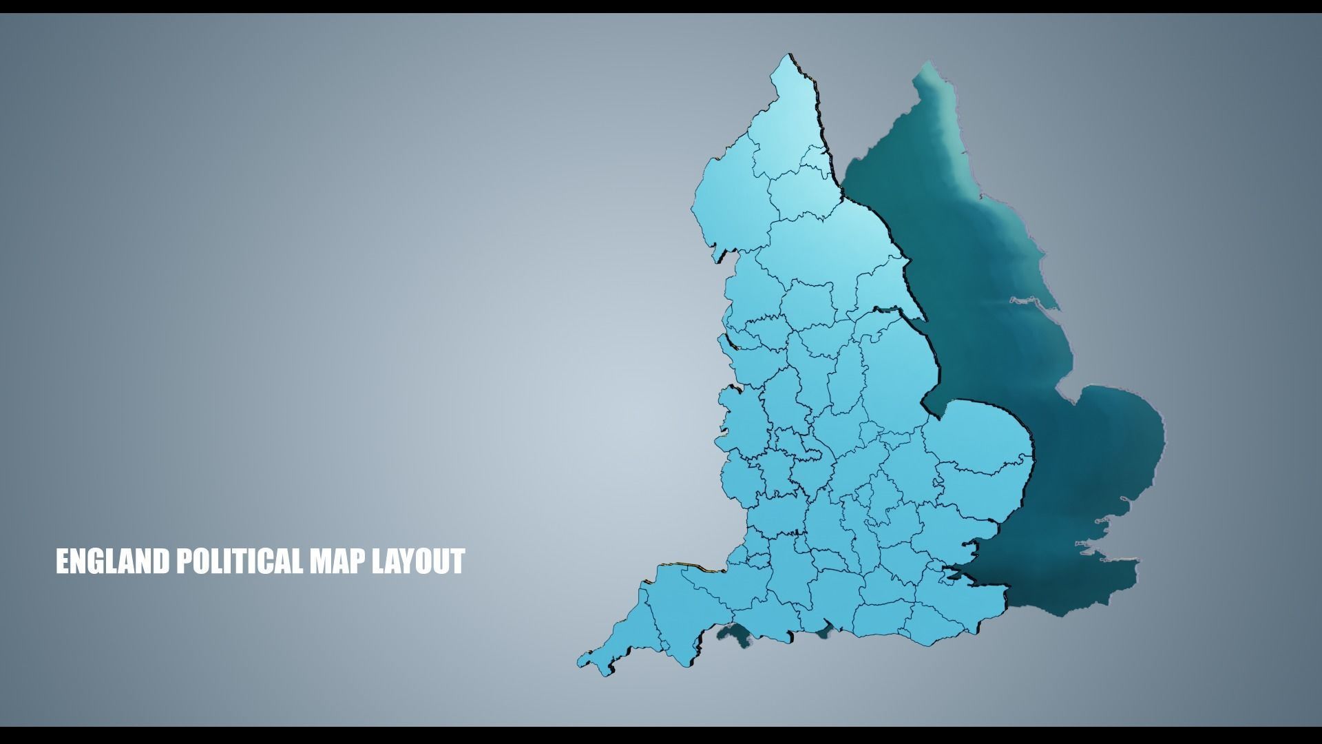 ENGLAND POLITICAL MAP LAYOUT Low-poly 3D model_15