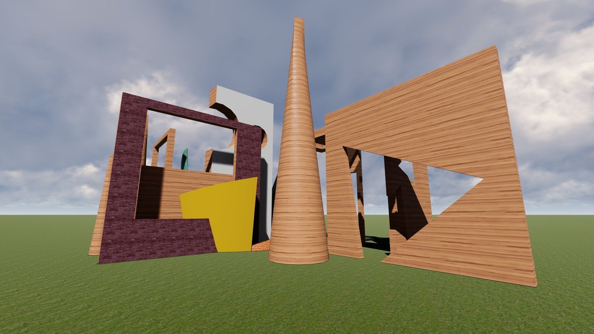 3D COMPOSITION abstract design 3D model_4