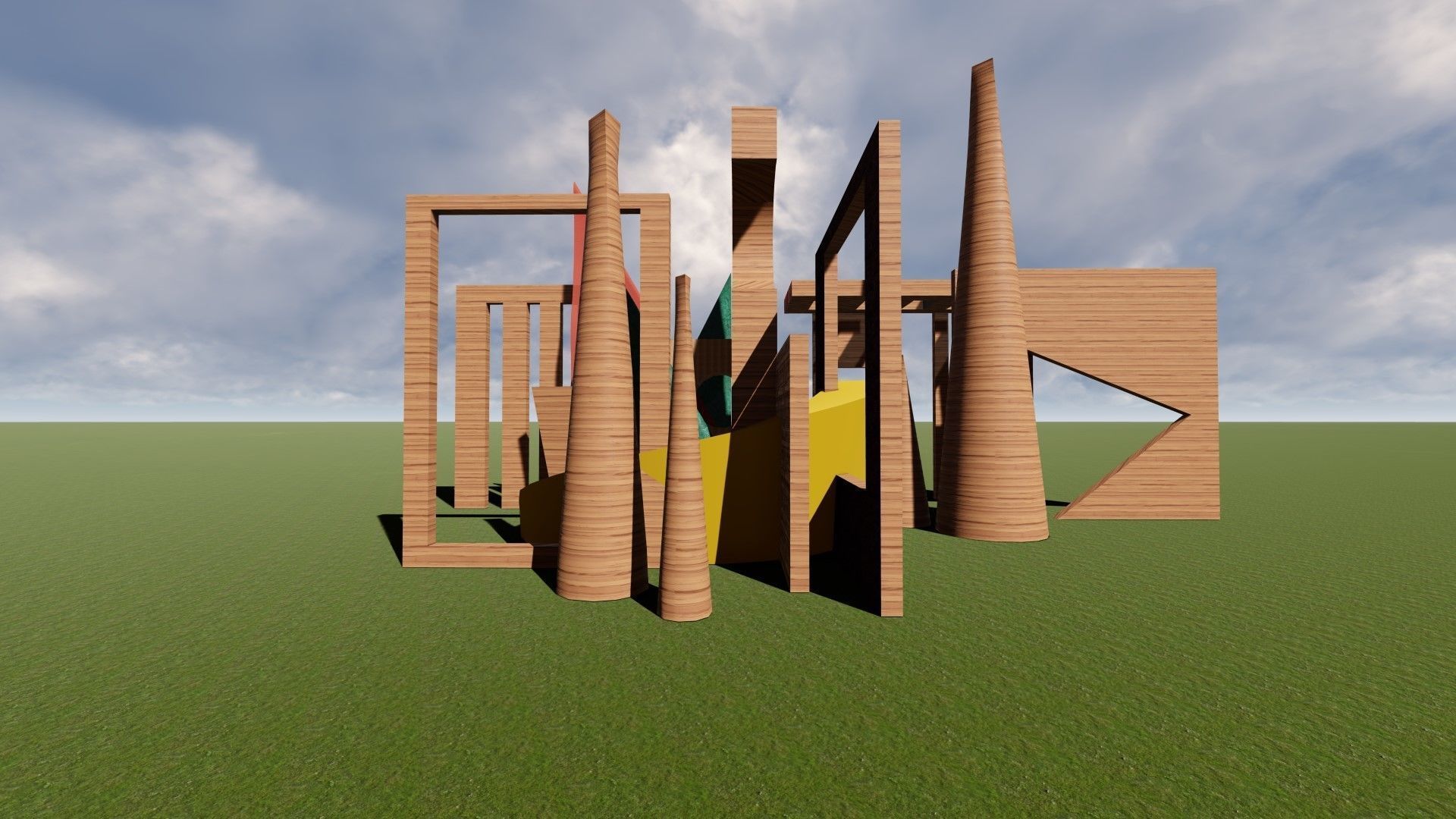 3D COMPOSITION abstract design 3D model_3