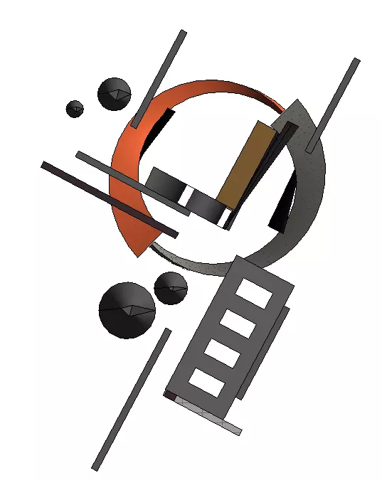 3D COMPOSITION abstract design 3D model_0