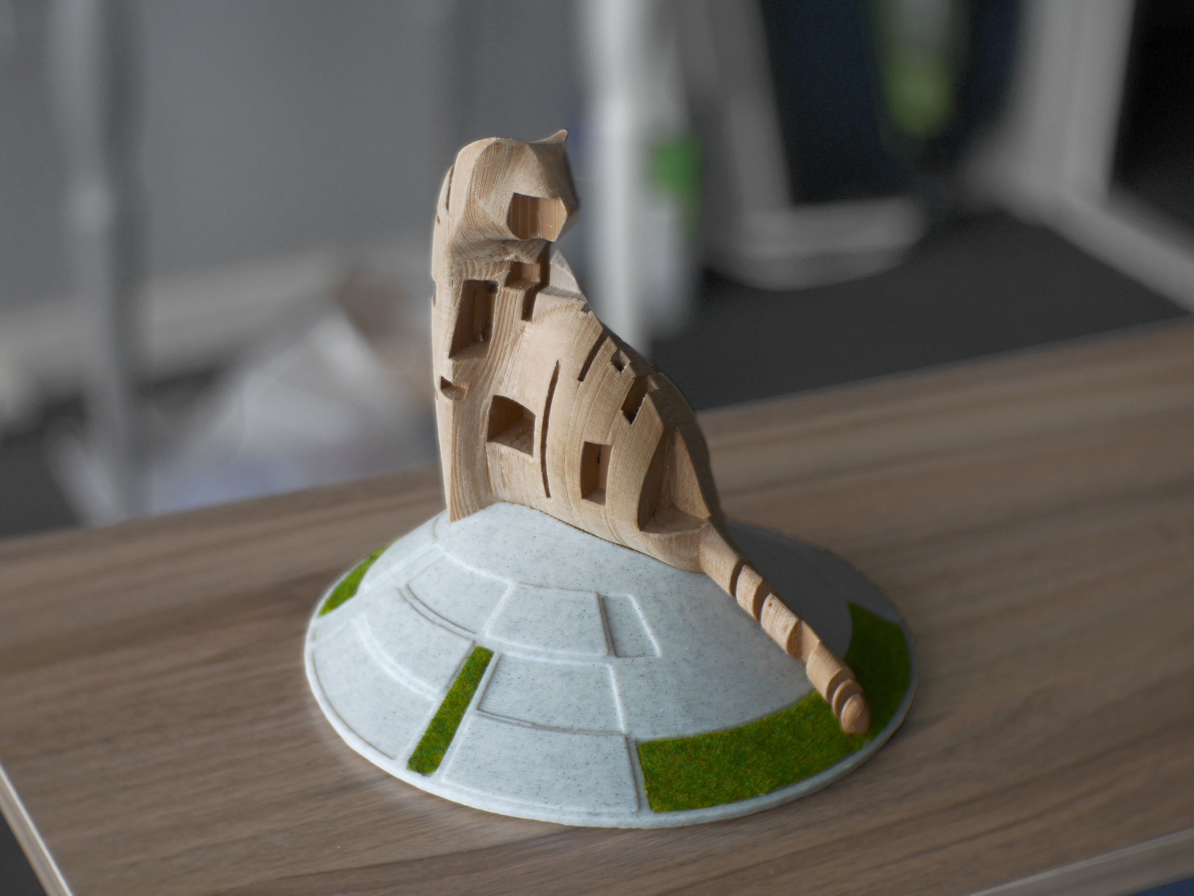 Tiger Statue - Holocene Extinction memorial 3D print model_1