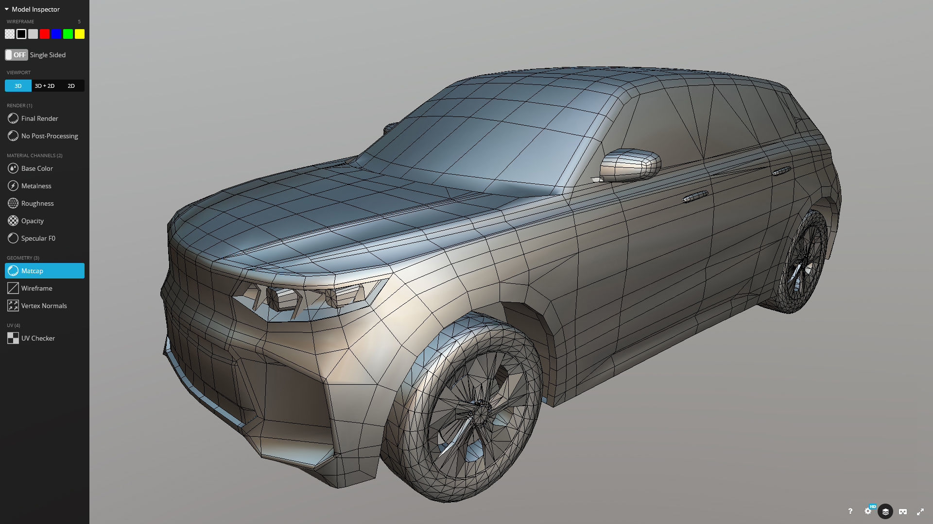 ENEVA electric futuristic car Low-poly 3D model_14