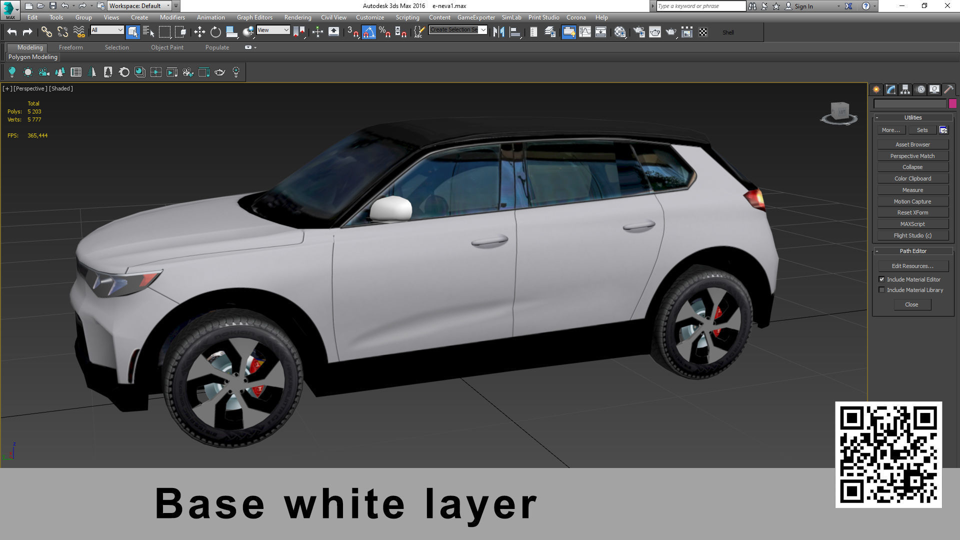 ENEVA electric futuristic car Low-poly 3D model_16