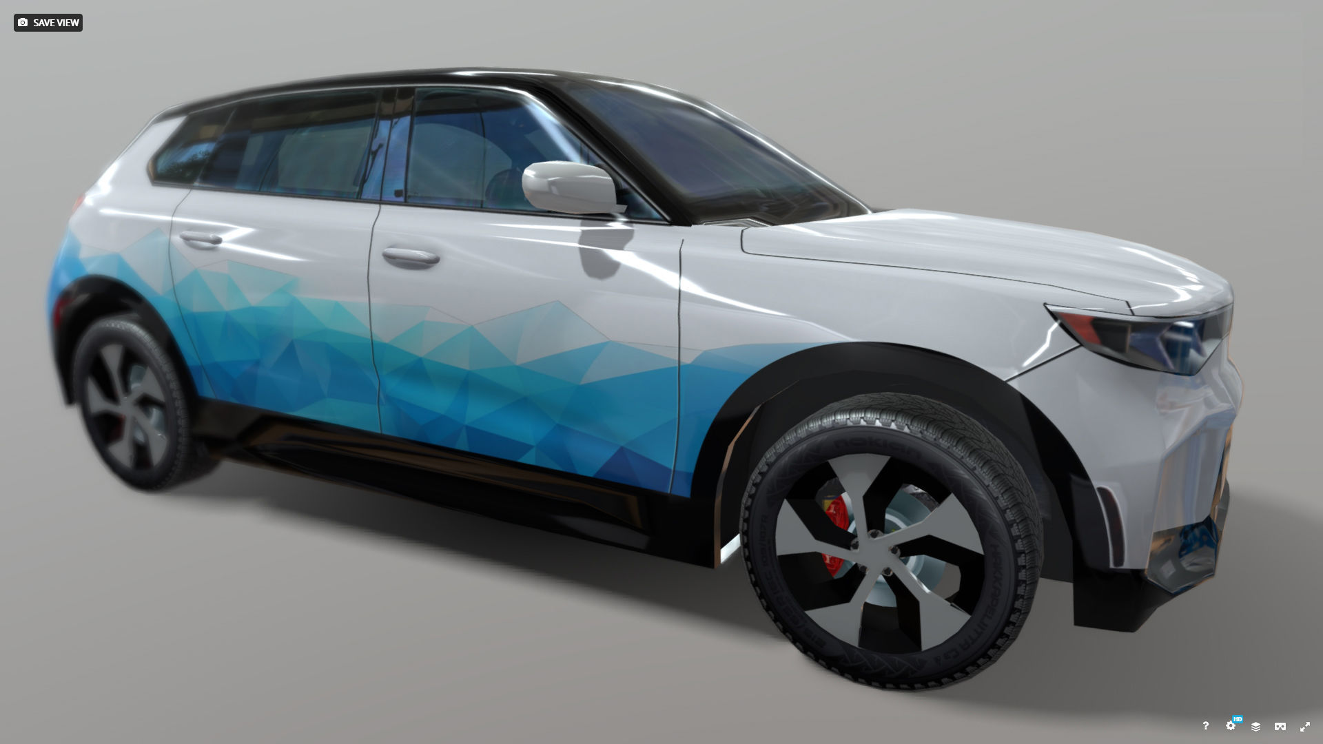 ENEVA electric futuristic car Low-poly 3D model_7