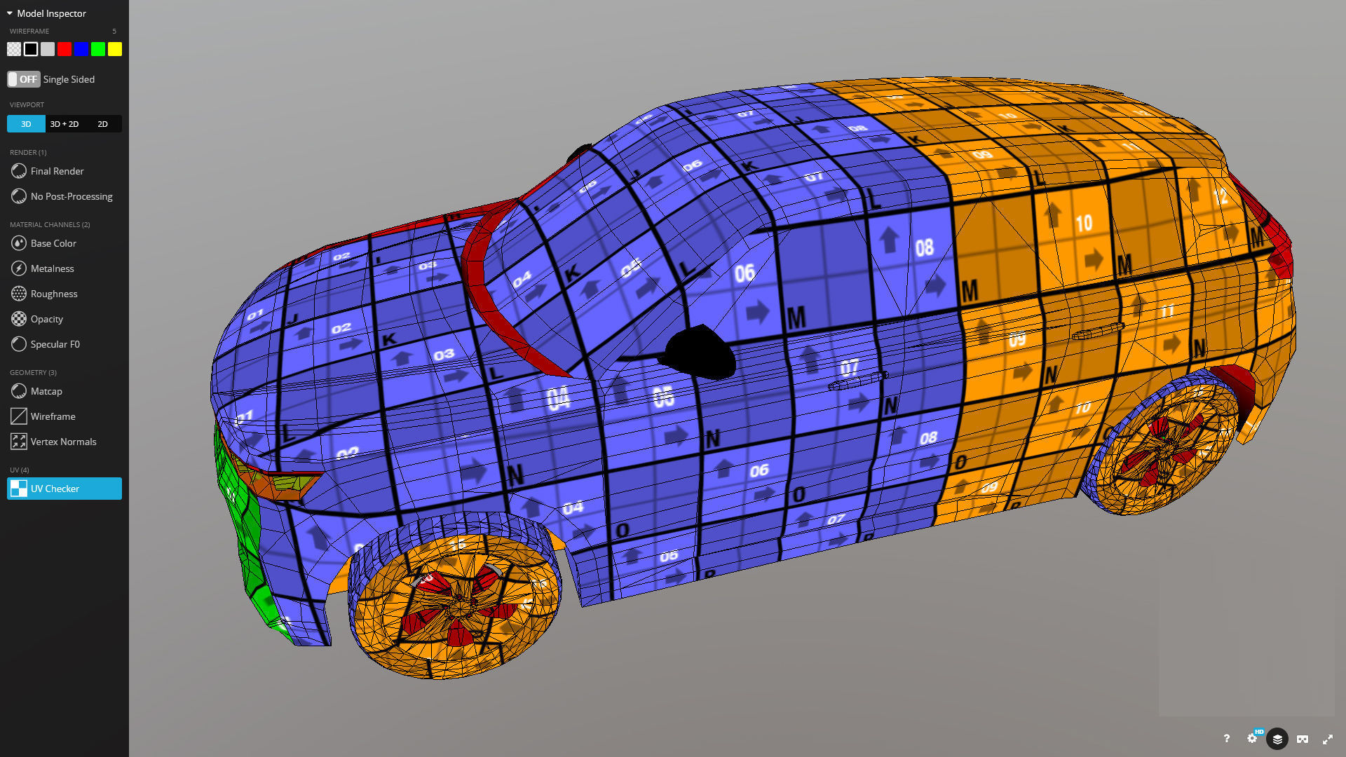 ENEVA electric futuristic car Low-poly 3D model_15