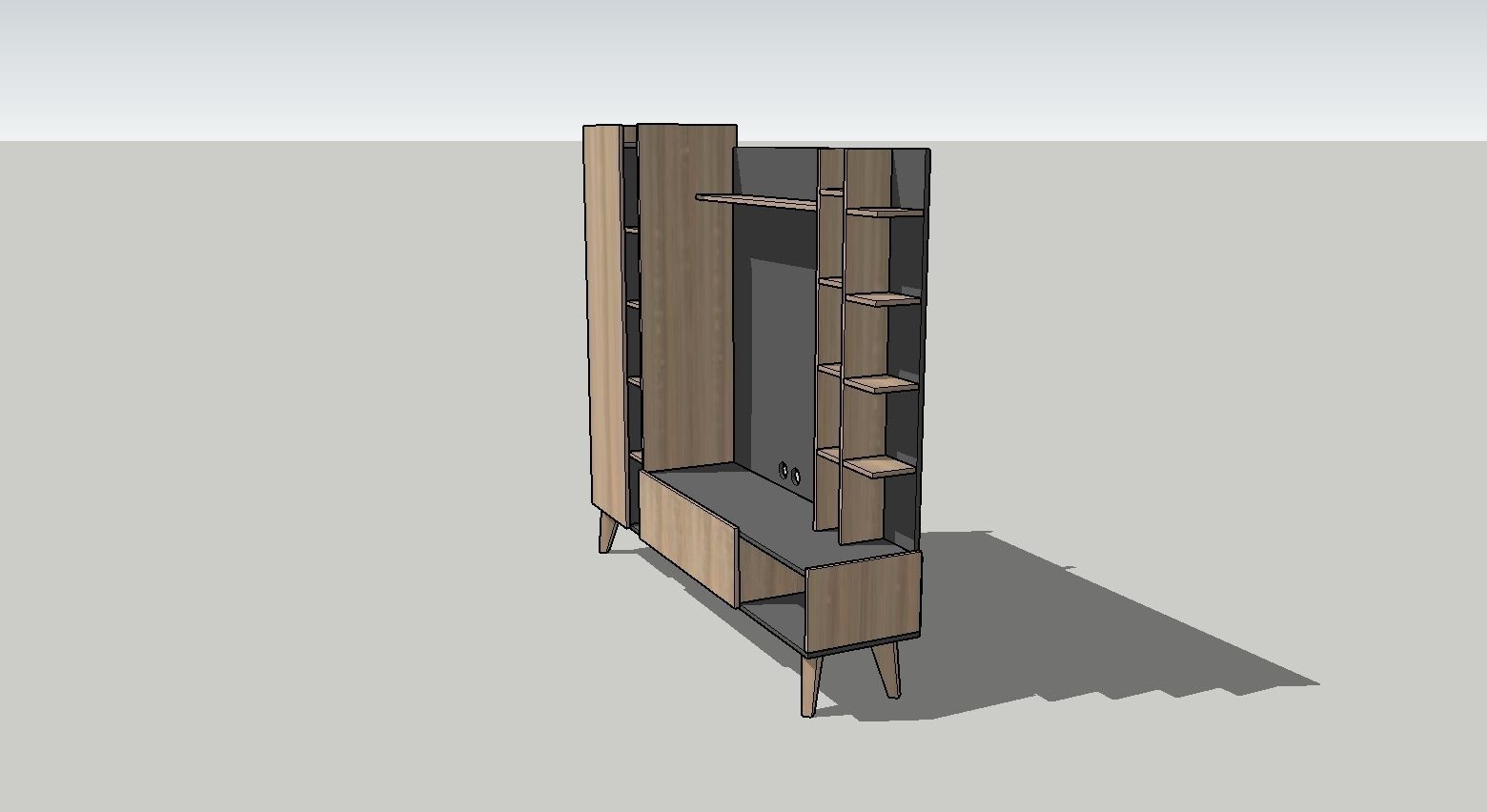 TV Stand 2000x400x1710mm 3D model_2