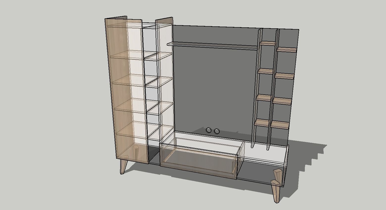 TV Stand 2000x400x1710mm 3D model_5