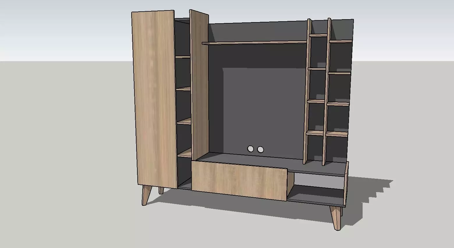 TV Stand 2000x400x1710mm 3D model_0