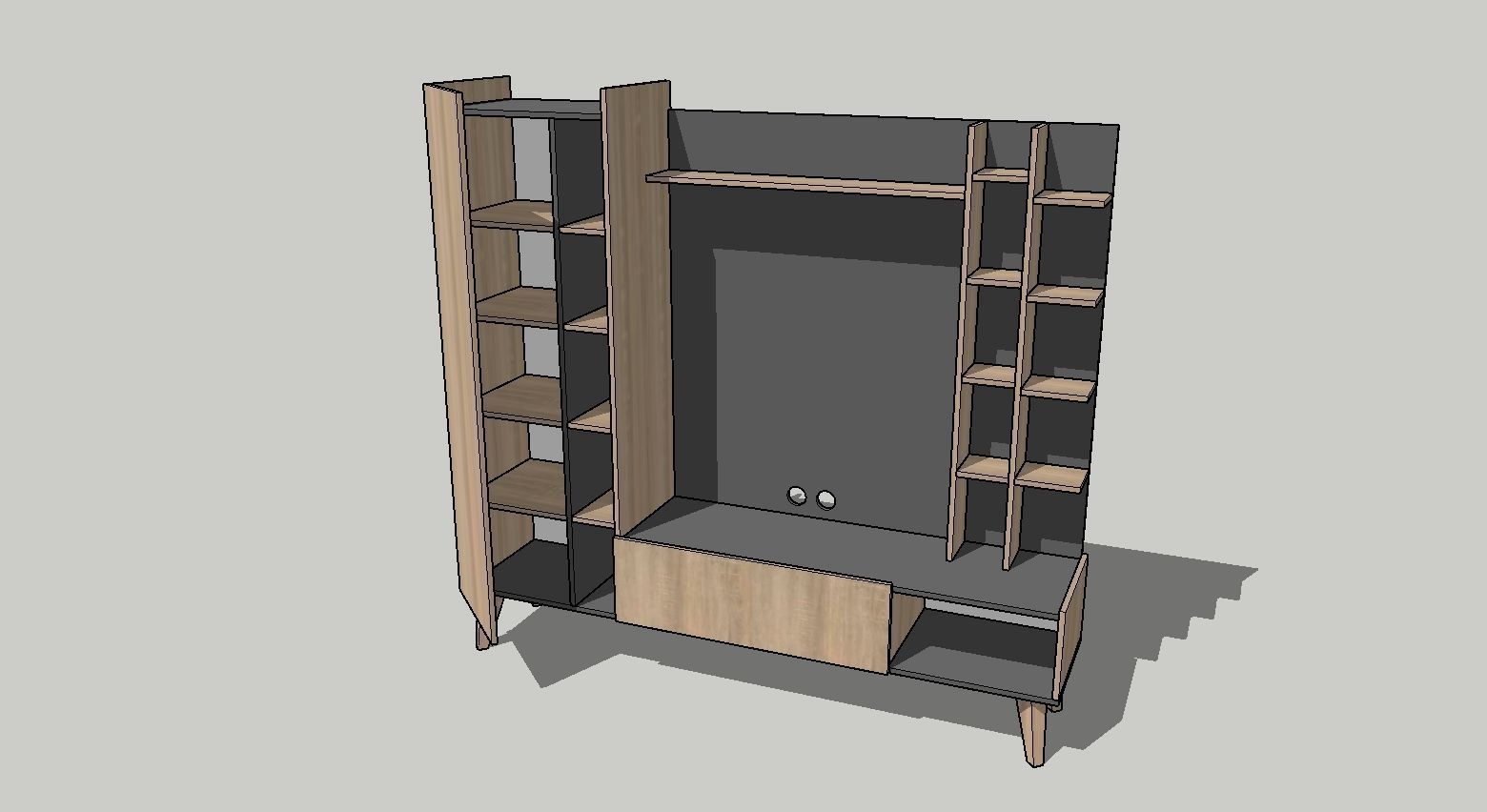 TV Stand 2000x400x1710mm 3D model_4