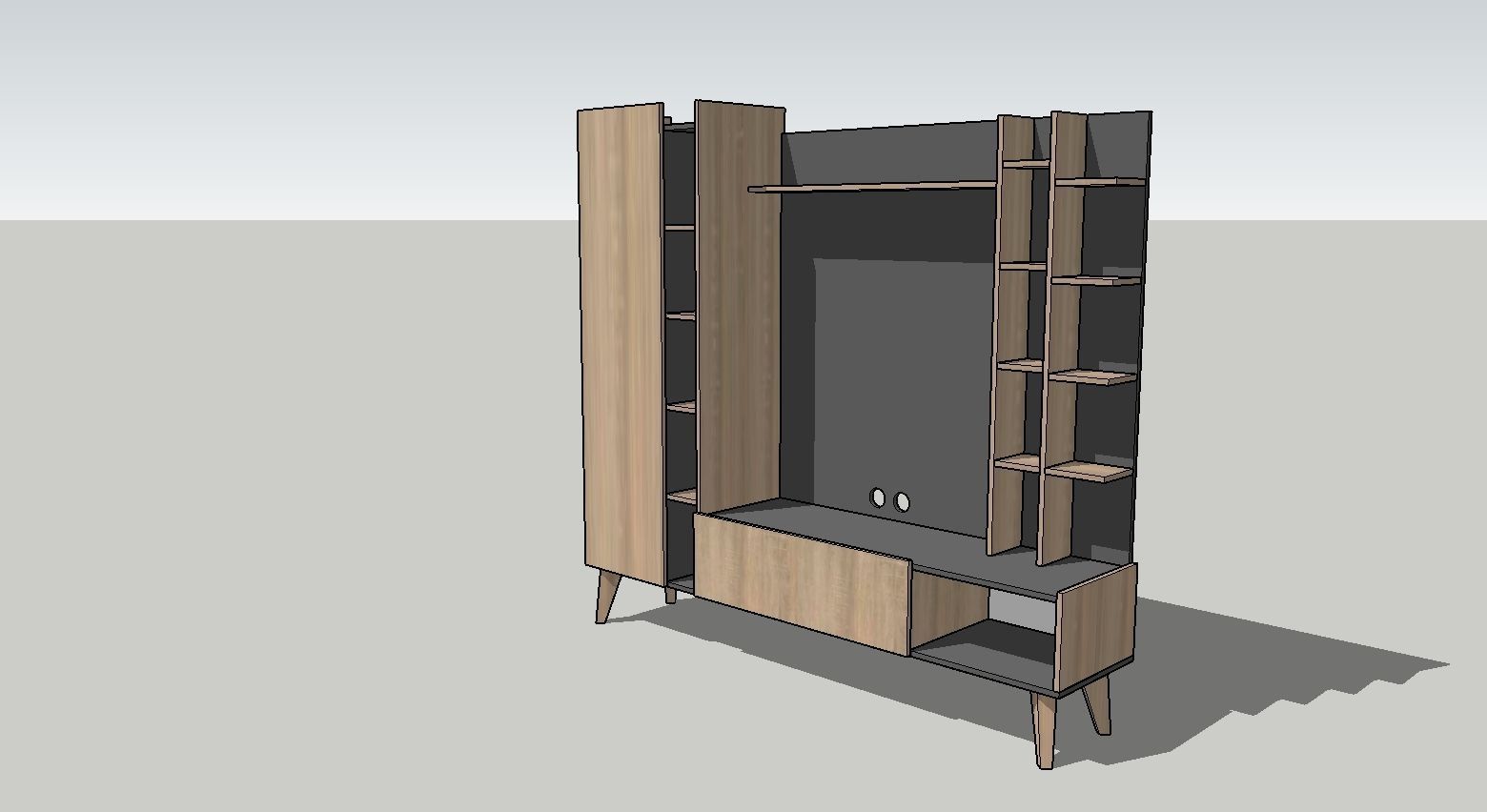 TV Stand 2000x400x1710mm 3D model_1