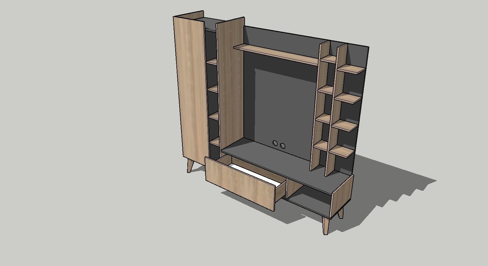 TV Stand 2000x400x1710mm 3D model_3