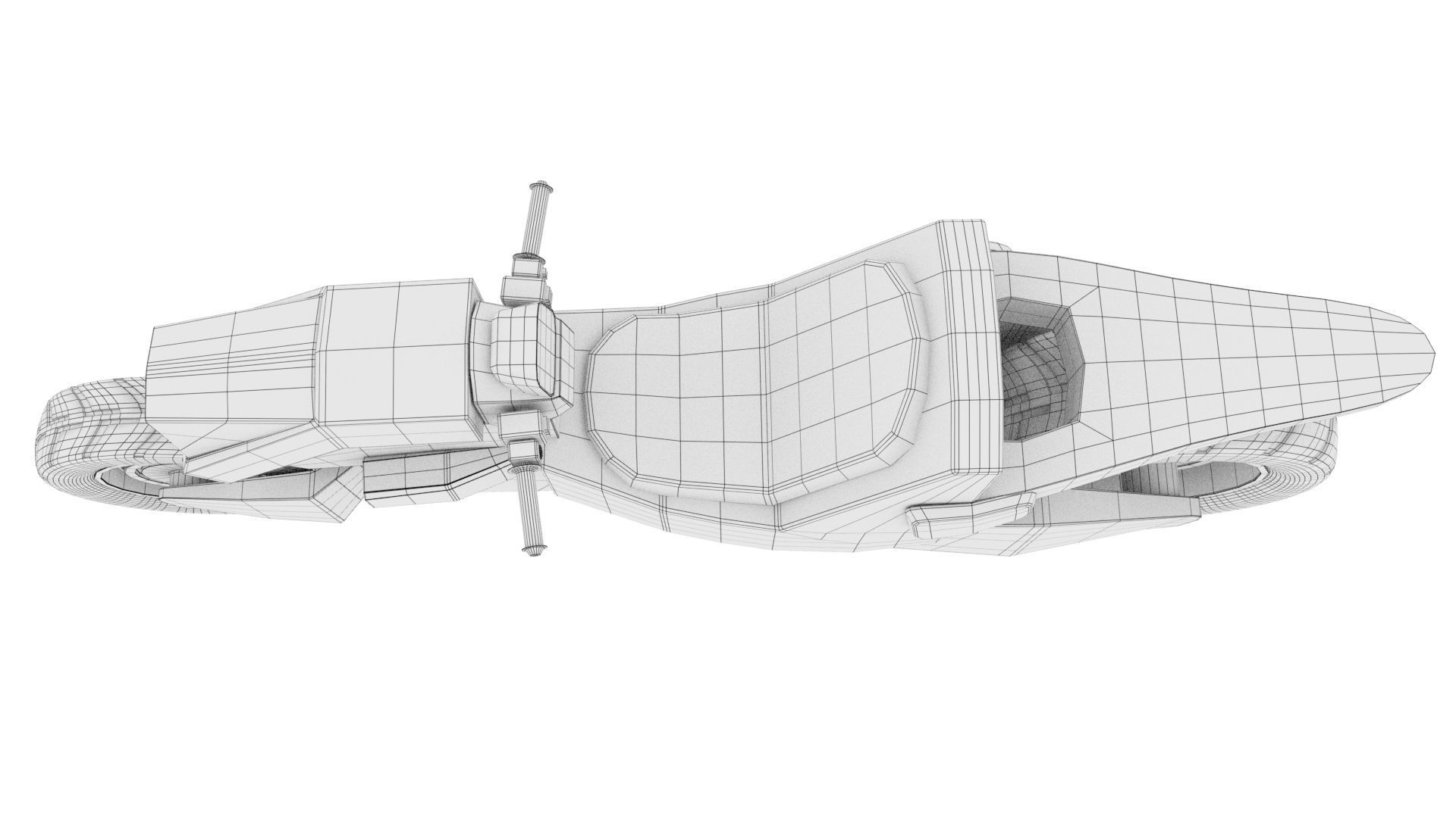  Motorcycle Cyberpunk Low Poly Low-poly 3D model_14