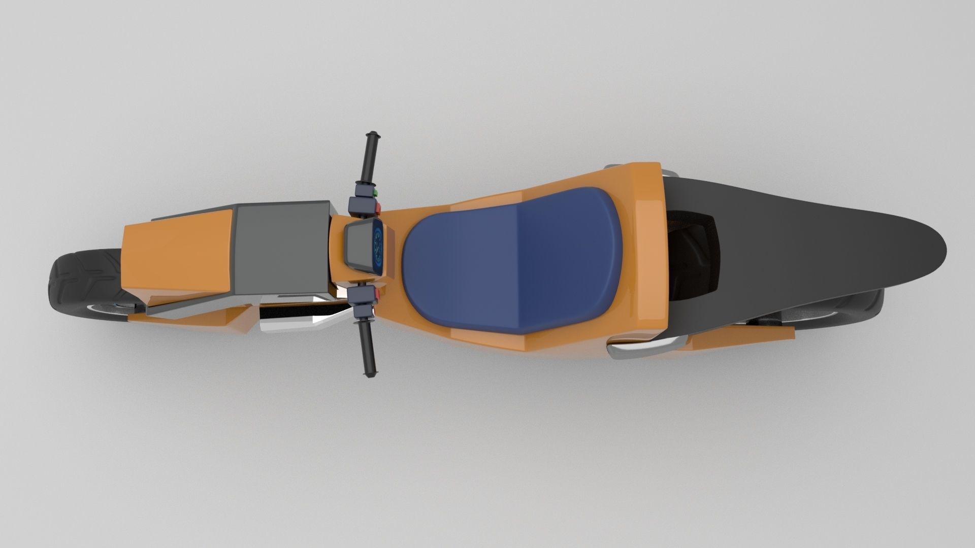  Motorcycle Cyberpunk Low Poly Low-poly 3D model_7