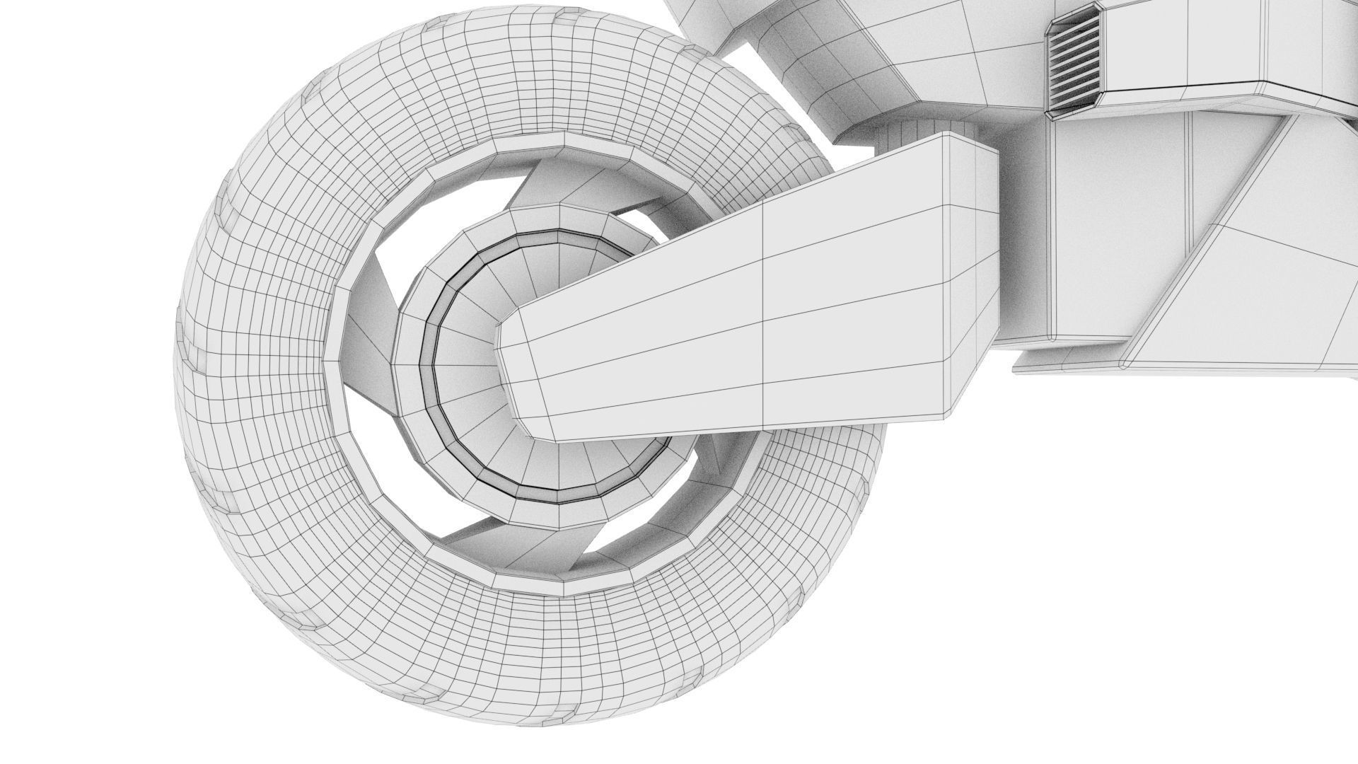  Motorcycle Cyberpunk Low Poly Low-poly 3D model_18