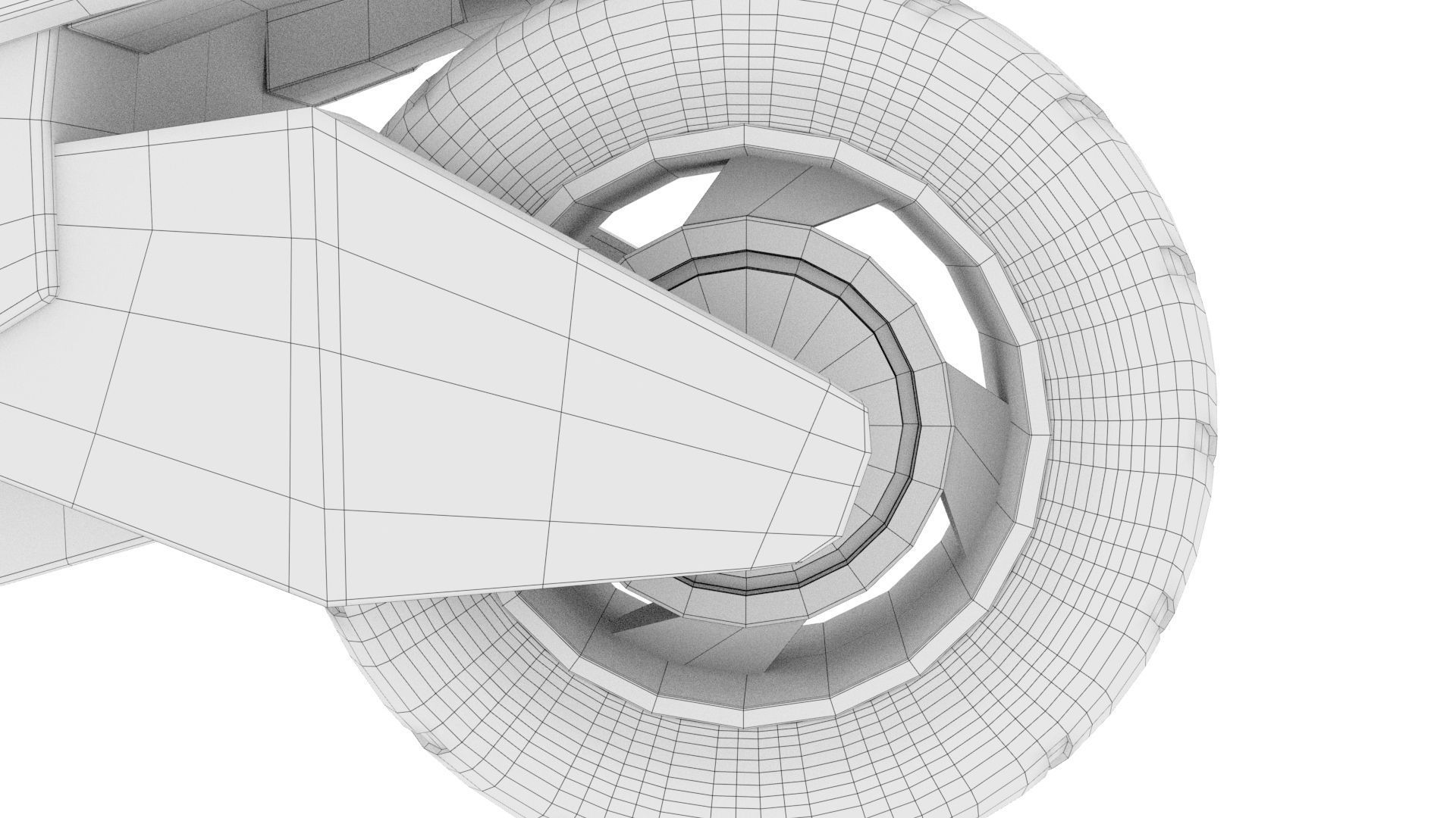  Motorcycle Cyberpunk Low Poly Low-poly 3D model_16