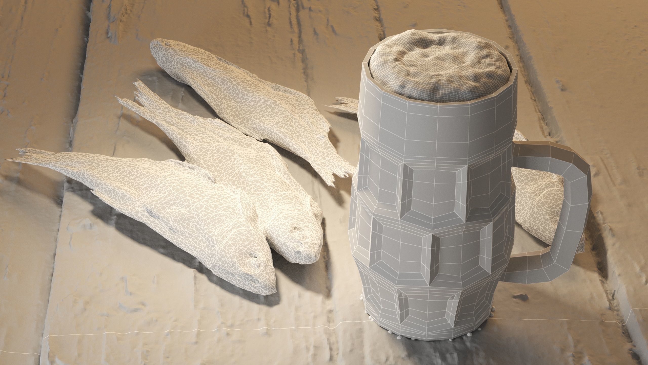 Beer Mug scene 3D model_7
