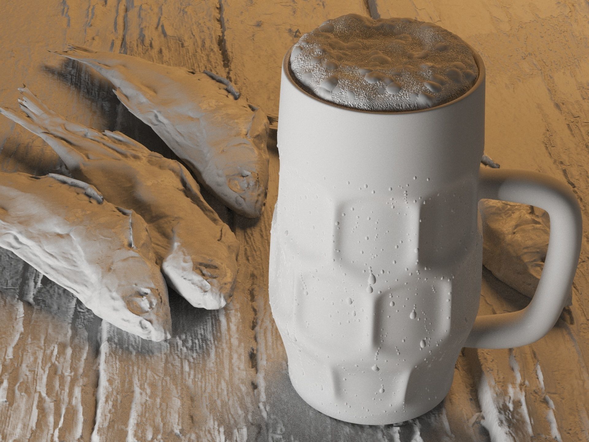 Beer Mug scene 3D model_11