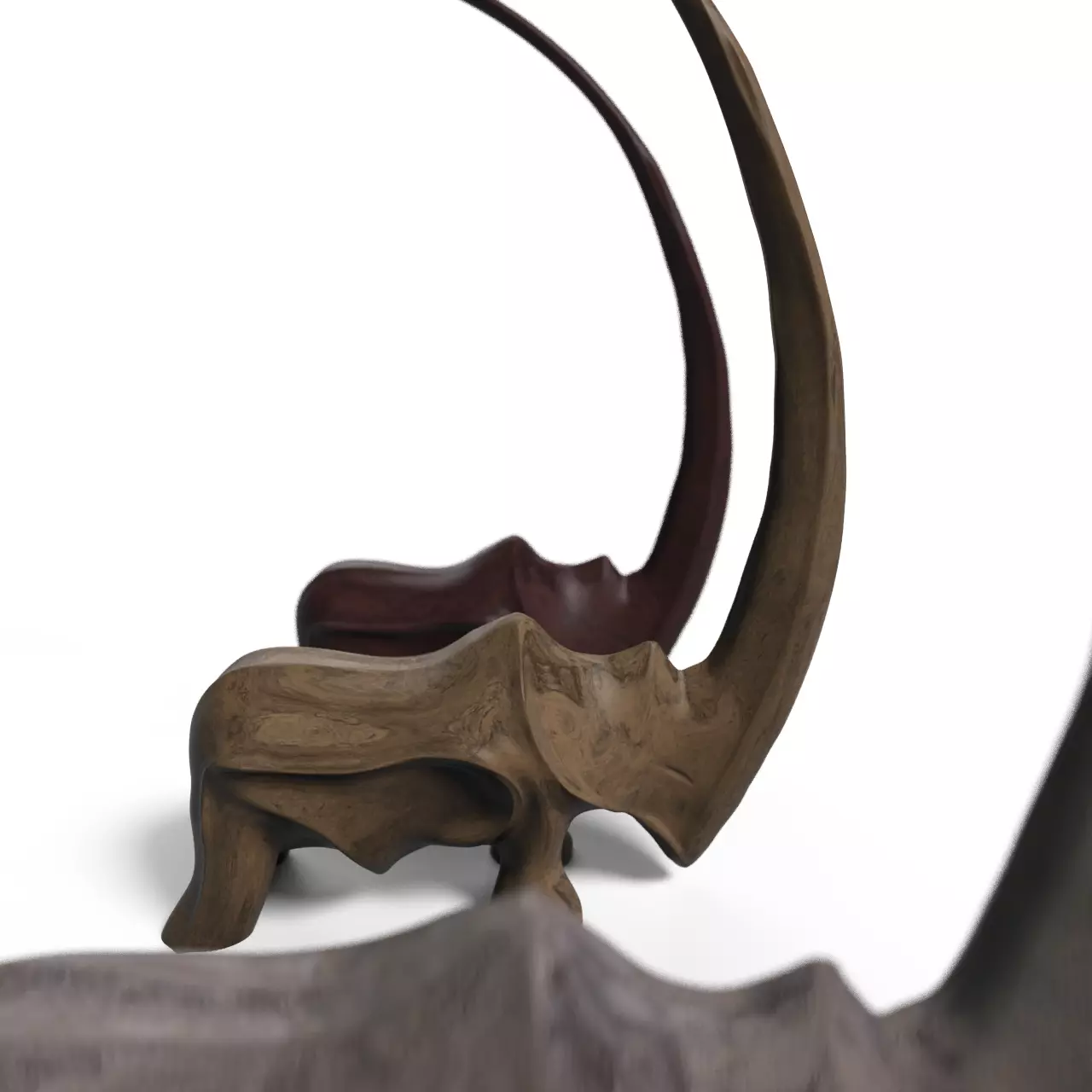 Rhino with unique horn 3D model