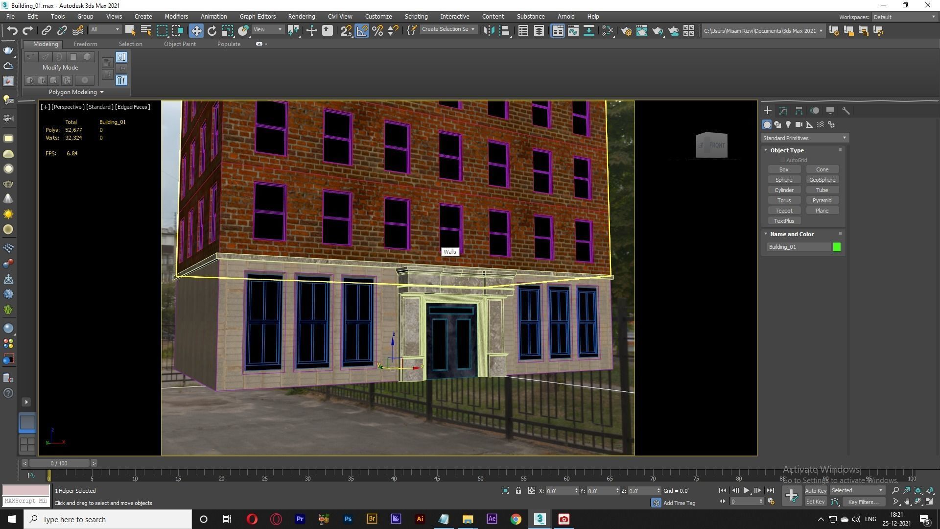 Building 01 Low-poly 3D model_4