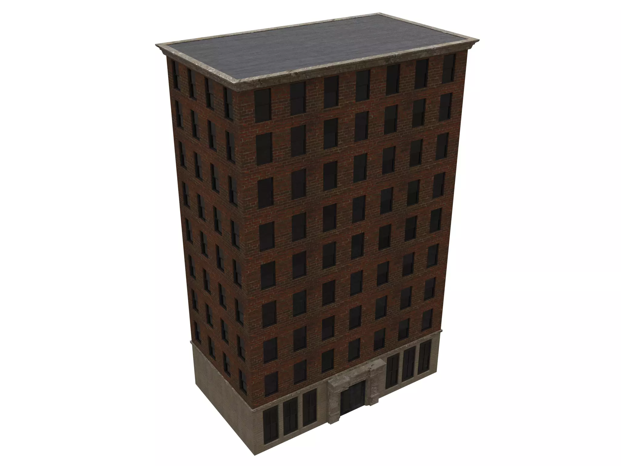 Building 01 Low-poly 3D model_0