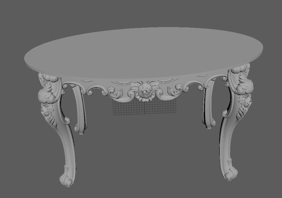 oval table 3D model_4