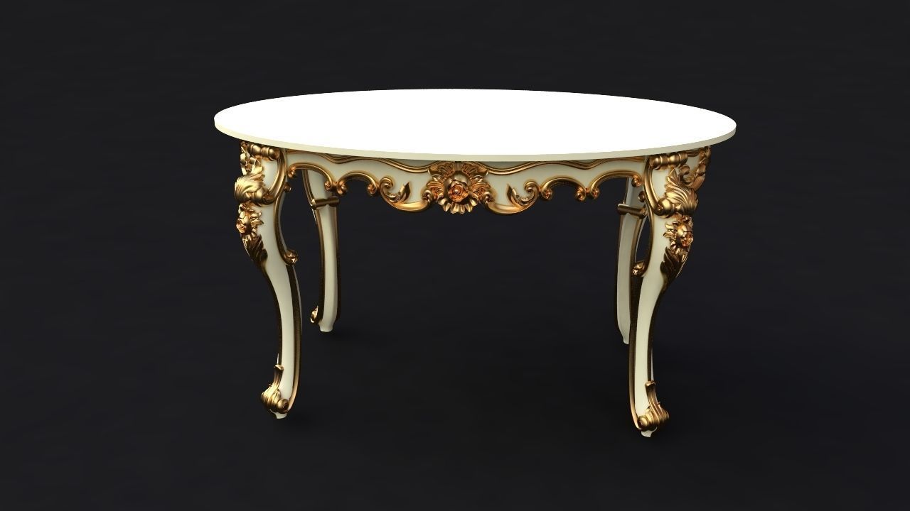 oval table 3D model_1