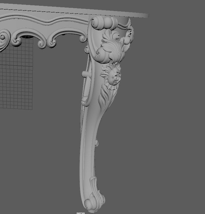 oval table 3D model_3