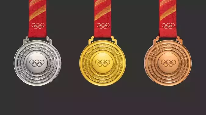 The 2022 Beijing Olympics medal Olympic medal 3D model
