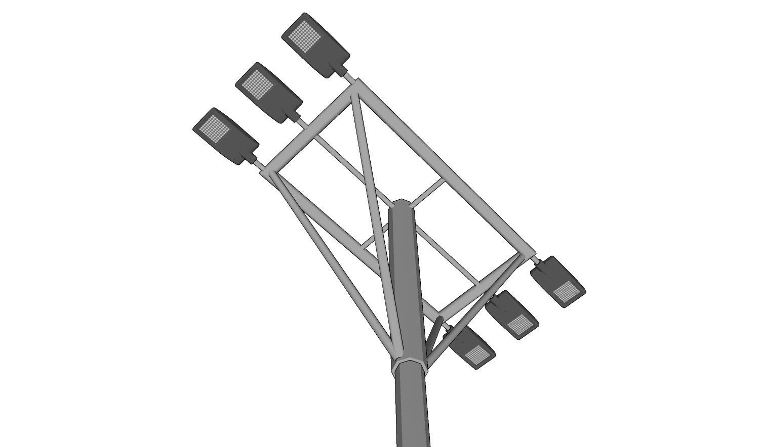 Lamp Post - Light Pole - Light Post - Street Light 17 3D model_9