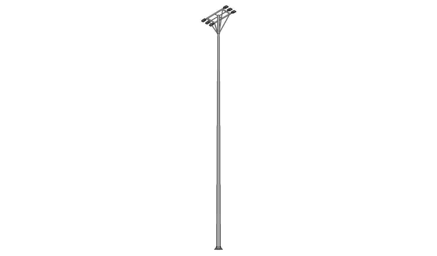 Lamp Post - Light Pole - Light Post - Street Light 17 3D model_2