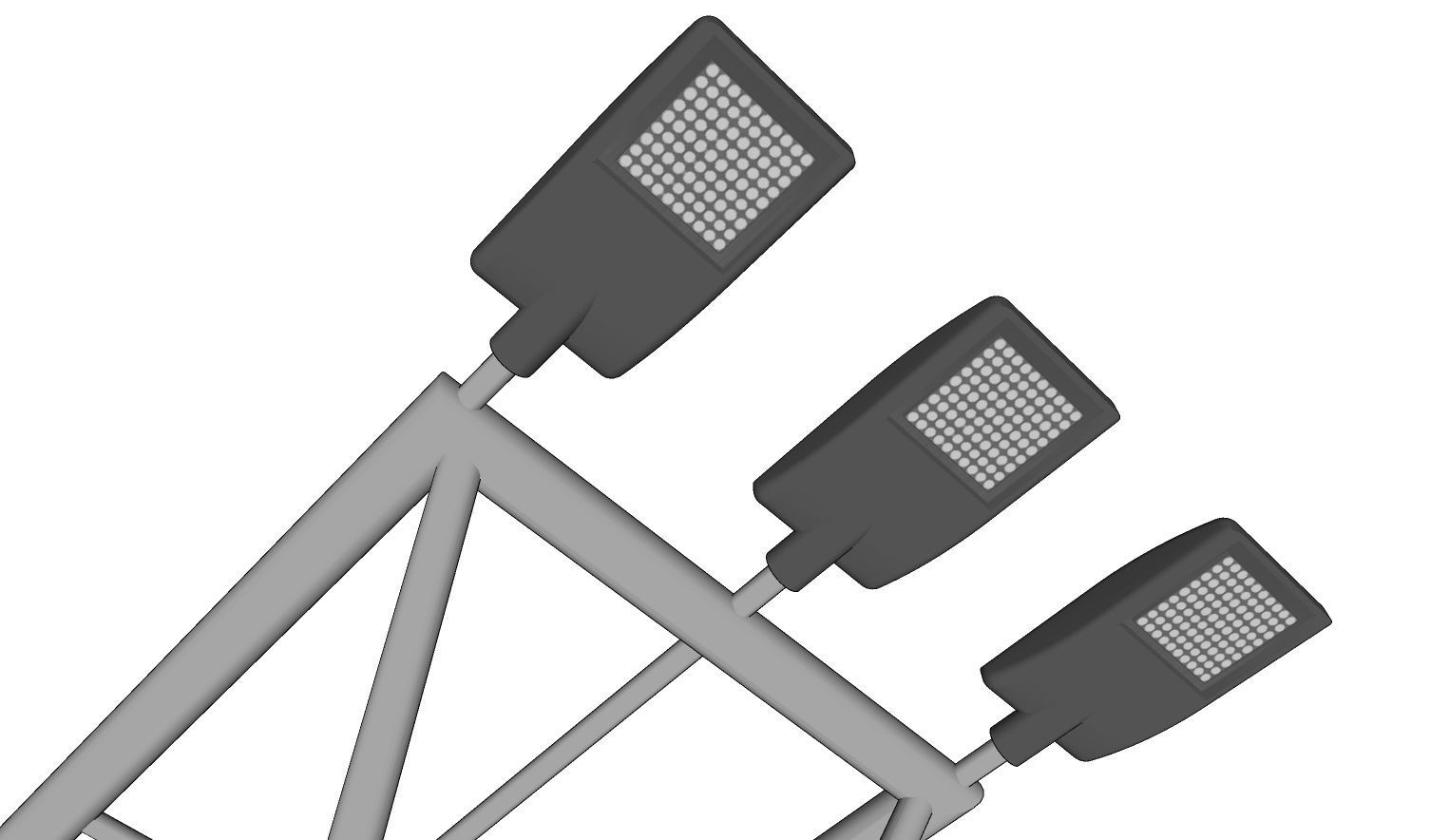 Lamp Post - Light Pole - Light Post - Street Light 17 3D model_6
