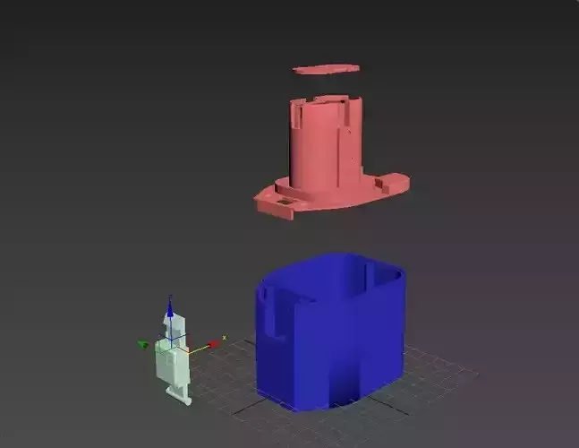 3D model battery case of the STAYER SCD-14 3D model