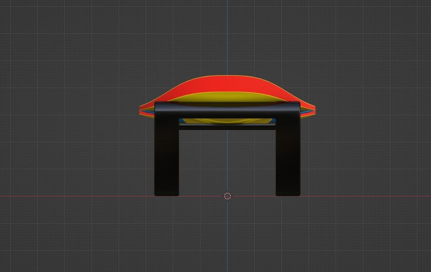 Sleigh chair with design Low-poly 3D model_9