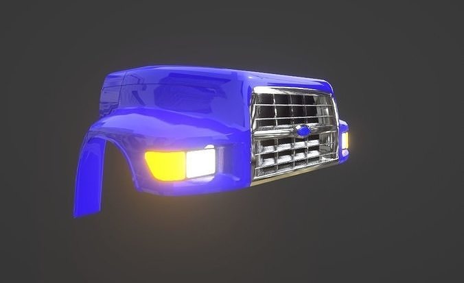 Ford F800 hood 3d model