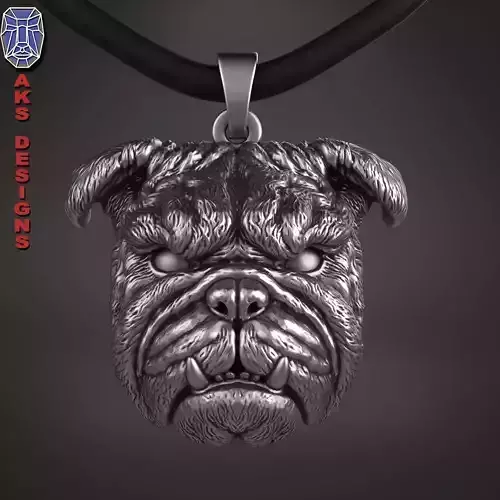 animal Pendant Jewelry Bulldog version 1 