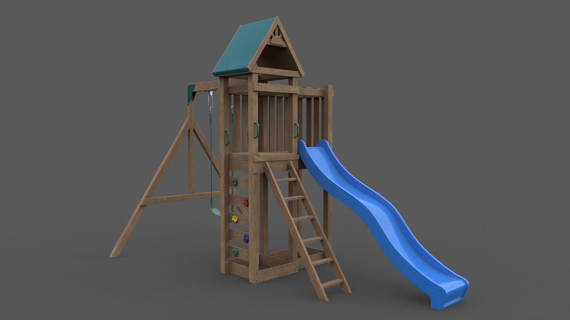PBR Playground Jungle Gym 02 Low-poly 3D model_2