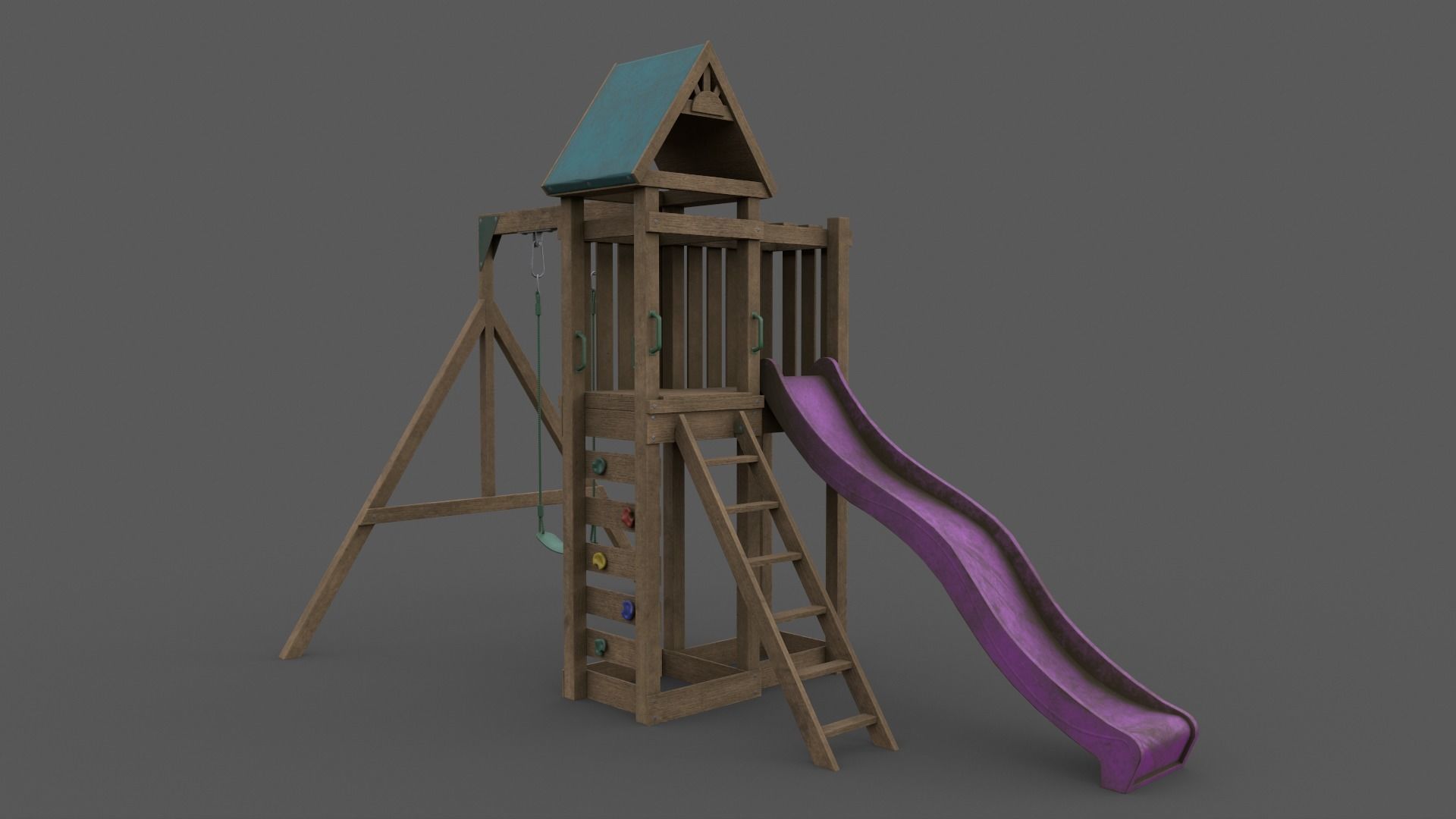PBR Playground Jungle Gym 02 Low-poly 3D model_13