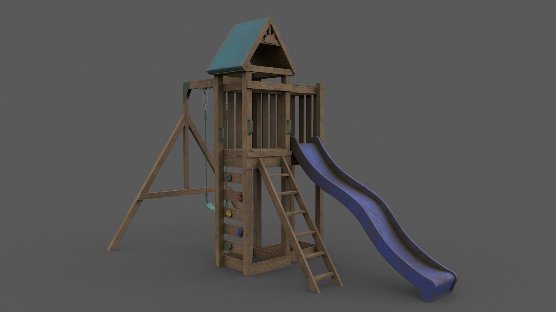PBR Playground Jungle Gym 02 Low-poly 3D model_5